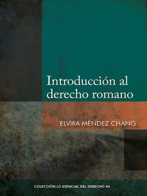 cover image of Introducción al derecho romano